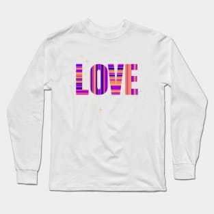 The word love with stars Long Sleeve T-Shirt